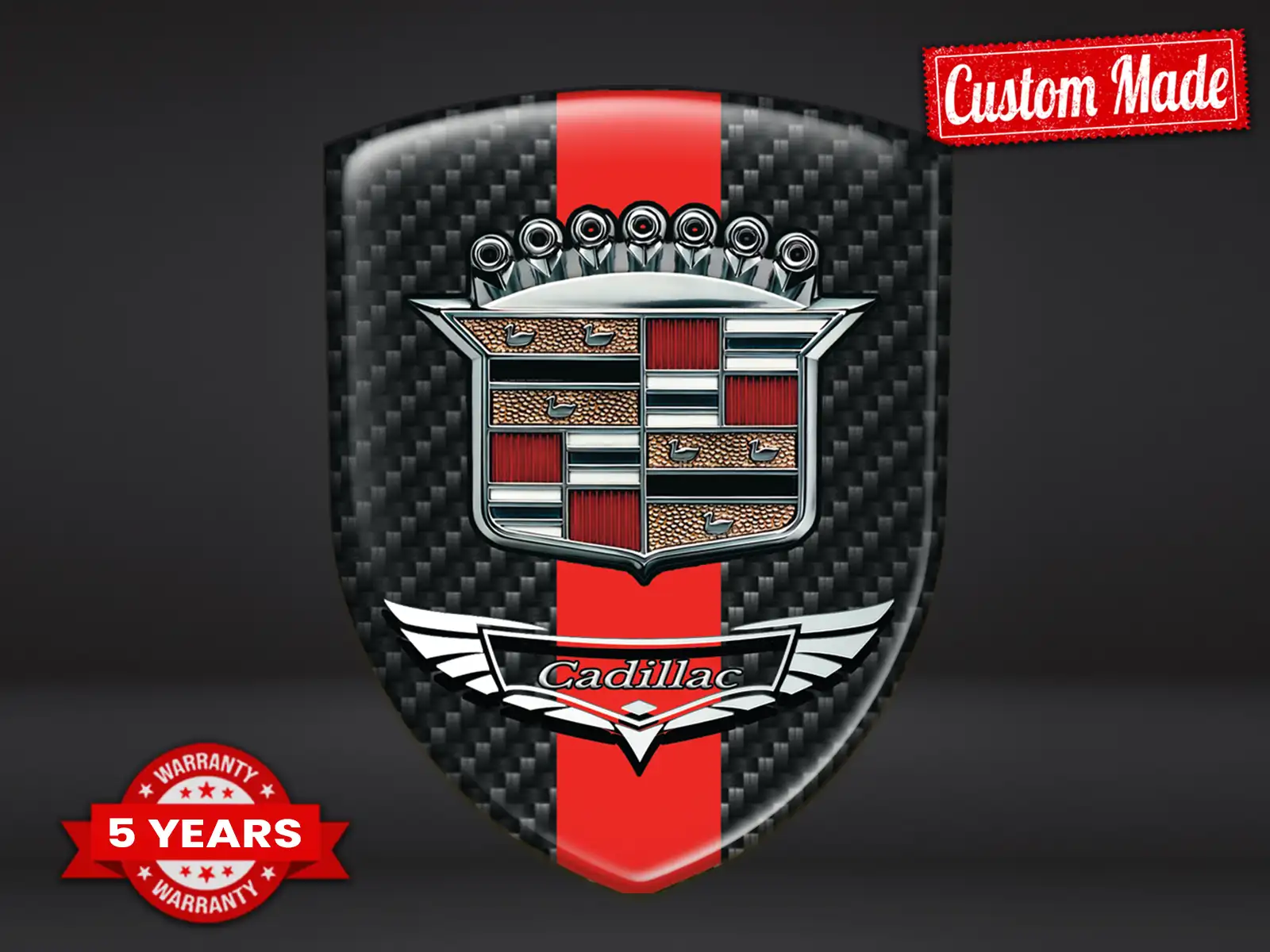 Cadillac Silikonsticker S Logo Hochwertig Professionell ST